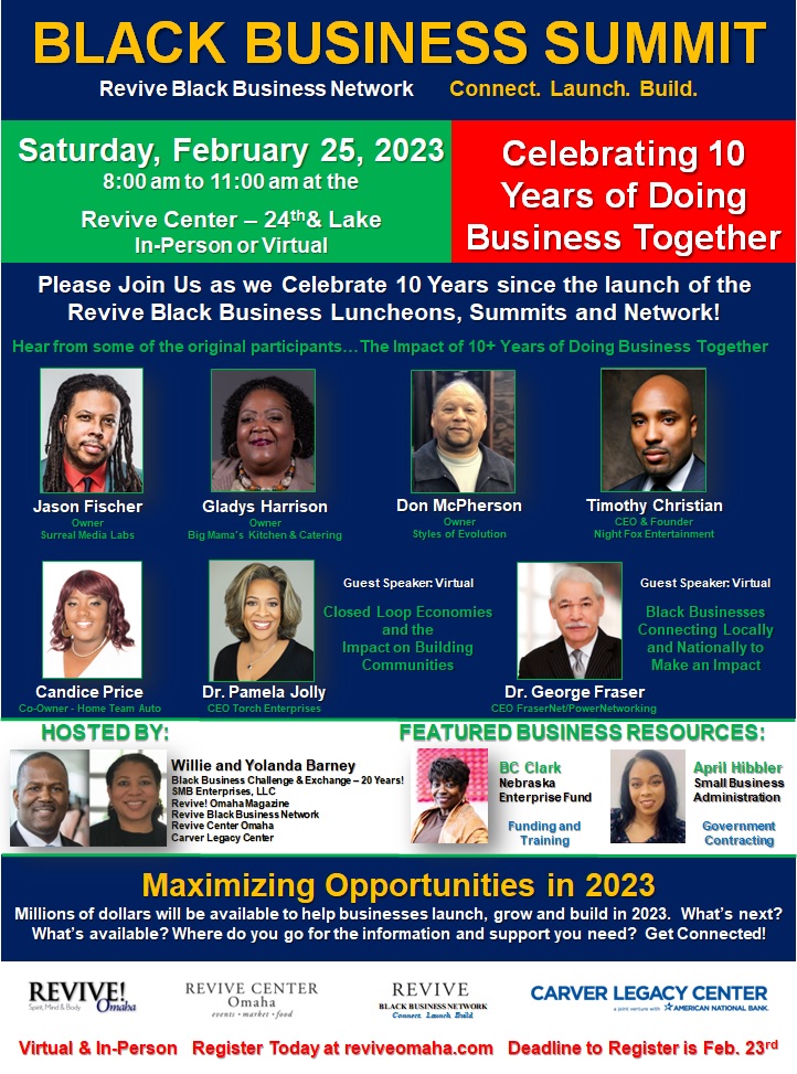 Revive Black Business Summit February 2023 Revive! Omaha